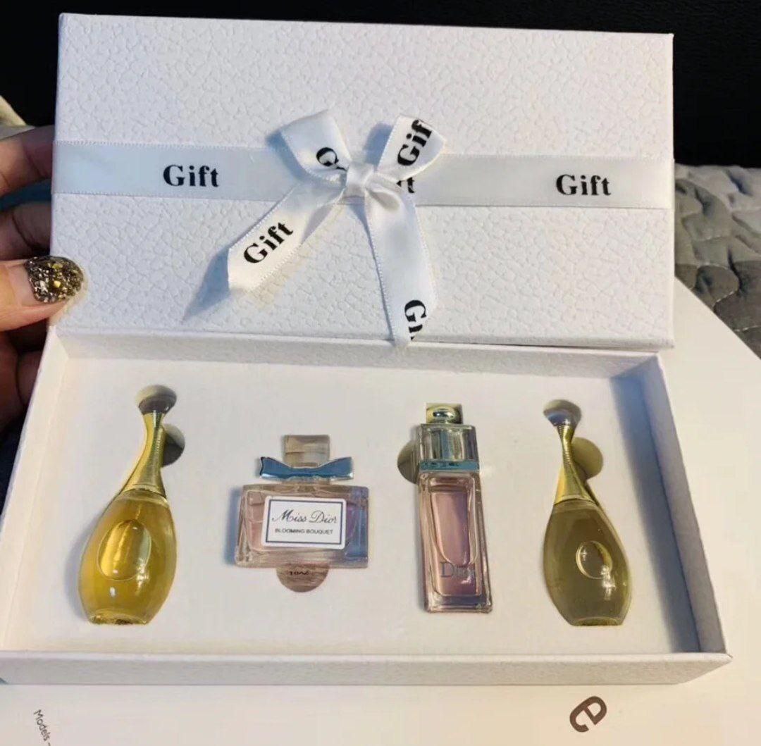 Gift Box Four Piece Set Women Perfume Spray 5ml Floral Scent Lasting Fragrance Pheromone Eau De Parfum Men Cologne Balminess