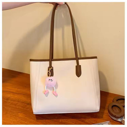 Large Capacity Shoulder Bag Handbag for Commuting and Casual Use Versatile Tote Bag Color Blocking Single Tote Women's Bag