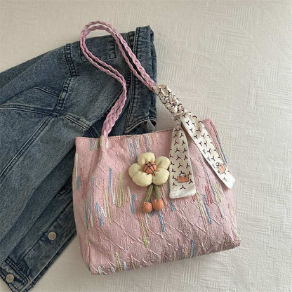 New simple and fashionable large-capacity bag commuter tote bag college student class shoulder bag