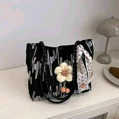 New simple and fashionable large-capacity bag commuter tote bag college student class shoulder bag