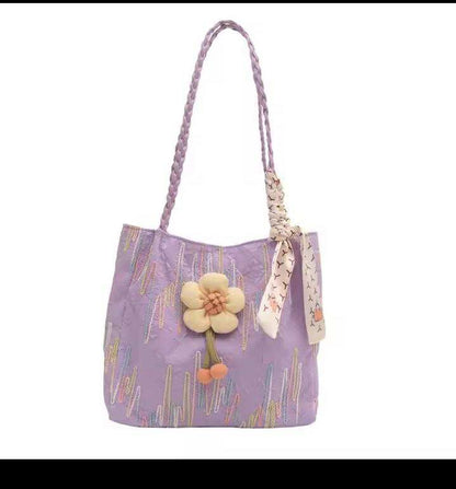 New simple and fashionable large-capacity bag commuter tote bag college student class shoulder bag