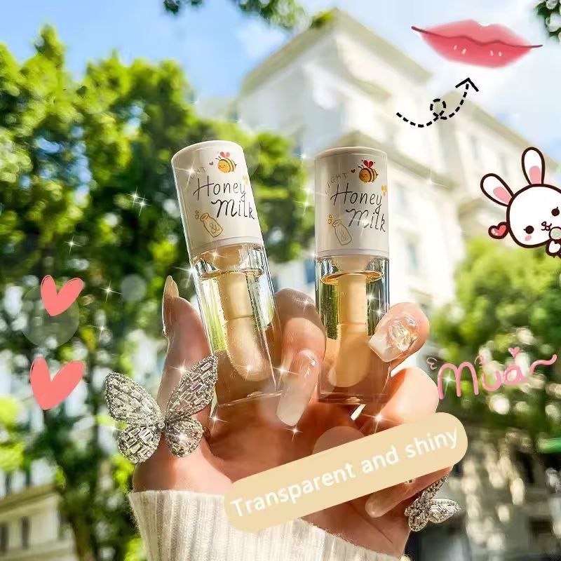 Water Light Lip Gloss Moisturizer Transparent Jelly Mirror Fruit Crystal Lip Oil Clear Hydrating Plumping Korean Lip Care Makeup