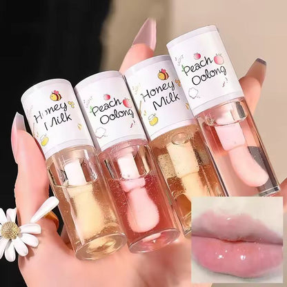 Water Light Lip Gloss Moisturizer Transparent Jelly Mirror Fruit Crystal Lip Oil Clear Hydrating Plumping Korean Lip Care Makeup