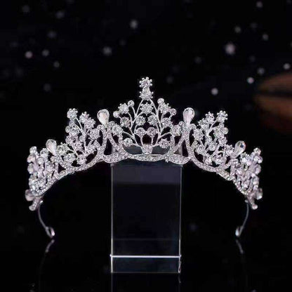 Silver Color Crown and Tiara Wedding Hair Accessories For Women Crown For Bridal Crystal Rhinestone Diadema Tiaras Bride Crown