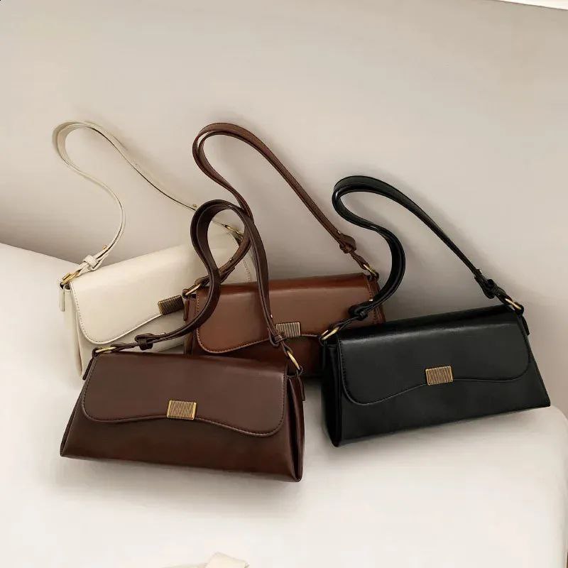 Luxury Brand Crossbody Bags for Women Fashion Design Underarm 2025 Woman Shoulder Bag Female Handbag and Purses Solid Color