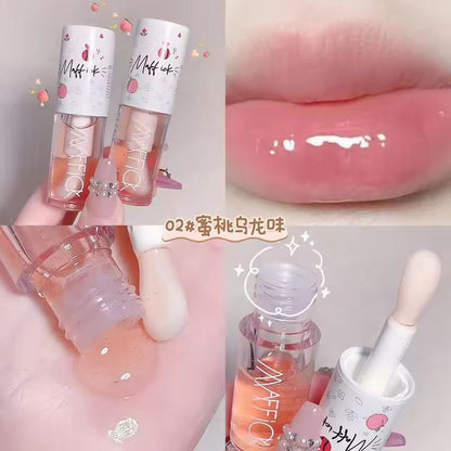 Water Light Lip Gloss Moisturizer Transparent Jelly Mirror Fruit Crystal Lip Oil Clear Hydrating Plumping Korean Lip Care Makeup