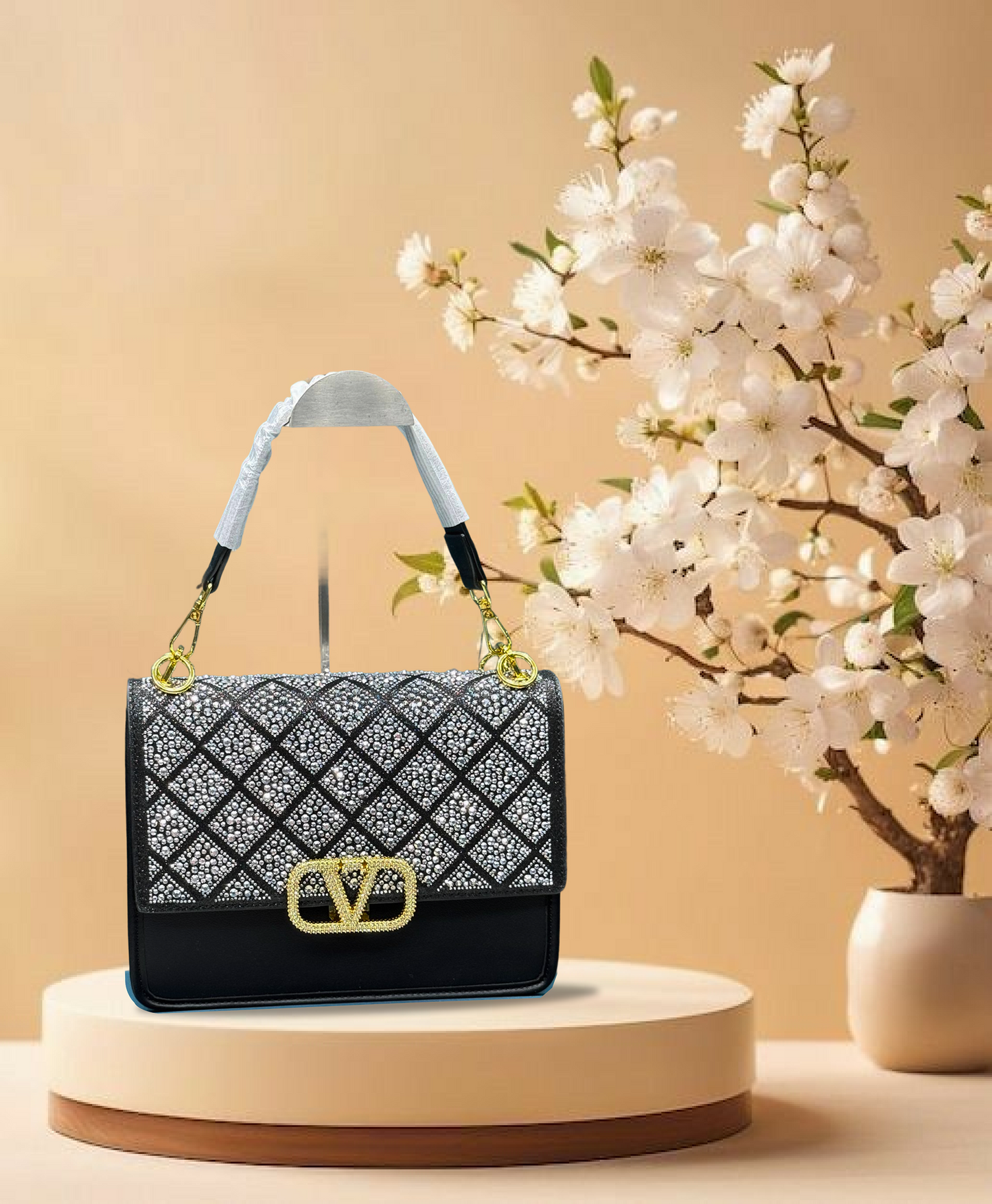 Luxury Designer Women's Handbag Crystal Shiny Rhinestones Diamond Evening Bag Wedding Party Clutch Purse Shoulder Crossbody Bag