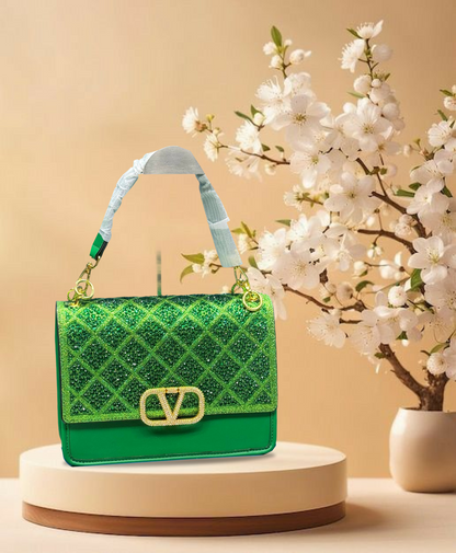 Luxury Designer Women's Handbag Crystal Shiny Rhinestones Diamond Evening Bag Wedding Party Clutch Purse Shoulder Crossbody Bag