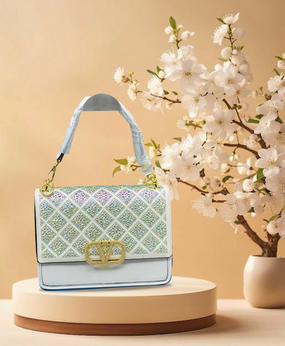 Luxury Designer Women's Handbag Crystal Shiny Rhinestones Diamond Evening Bag Wedding Party Clutch Purse Shoulder Crossbody Bag