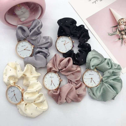 2025 Fashion Satin Scrunchie Watch For Women
