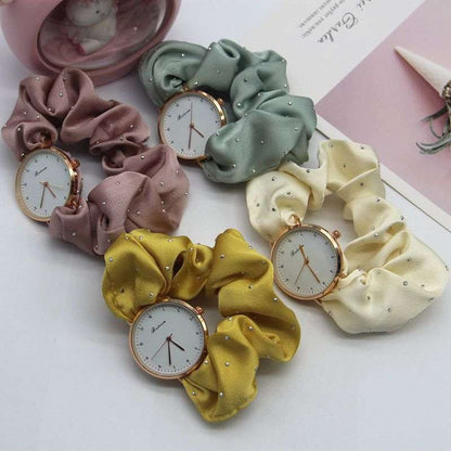 2025 Fashion Satin Scrunchie Watch For Women