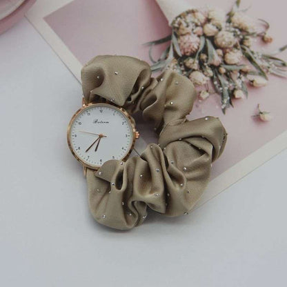 2025 Fashion Satin Scrunchie Watch For Women