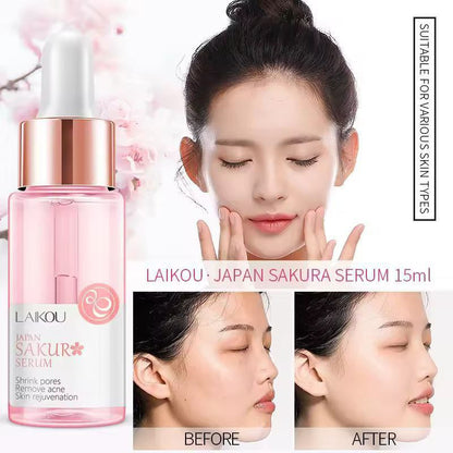LAIKOU Sakura Face Essence Anti Wrinkle Serum Shrink Pores Anti-Aging Moisturizing Dry Skin Care 17ml or 30ml