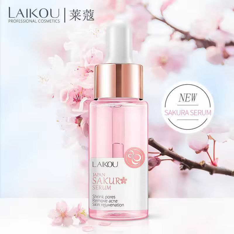 LAIKOU Sakura Face Essence Anti Wrinkle Serum Shrink Pores Anti-Aging Moisturizing Dry Skin Care 17ml or 30ml