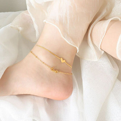 Infinity Love Heart  Anklets For Women Gold Silver Color Ankle Bracelet Beach Anklet Jewelry Summer Accessories