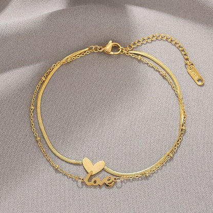 Infinity Love Heart  Anklets For Women Gold Silver Color Ankle Bracelet Beach Anklet Jewelry Summer Accessories