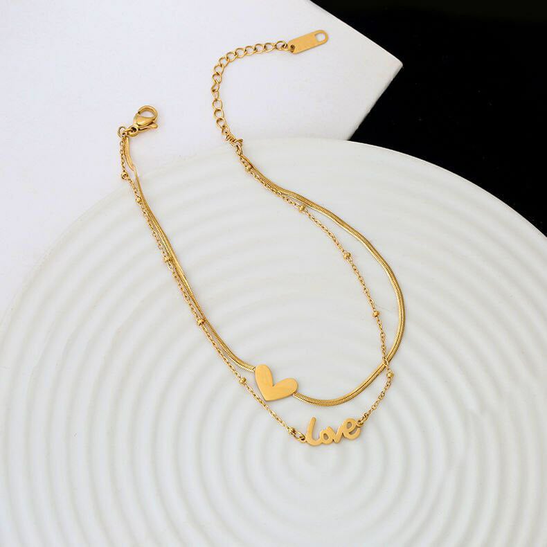 Infinity Love Heart  Anklets For Women Gold Silver Color Ankle Bracelet Beach Anklet Jewelry Summer Accessories