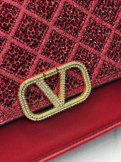 Luxury Designer Women's Handbag Crystal Shiny Rhinestones Diamond Evening Bag Wedding Party Clutch Purse Shoulder Crossbody Bag