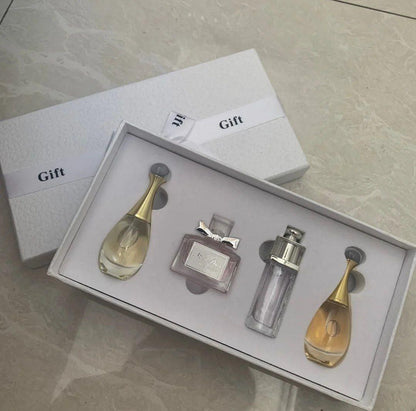Gift Box Four Piece Set Women Perfume Spray 5ml Floral Scent Lasting Fragrance Pheromone Eau De Parfum Men Cologne Balminess