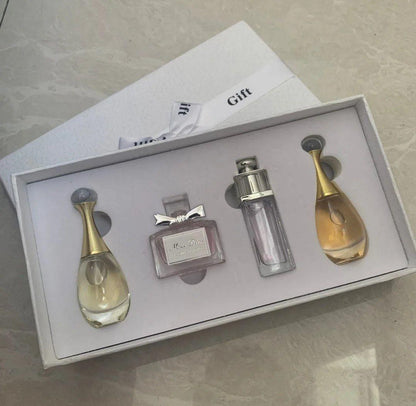 Gift Box Four Piece Set Women Perfume Spray 5ml Floral Scent Lasting Fragrance Pheromone Eau De Parfum Men Cologne Balminess