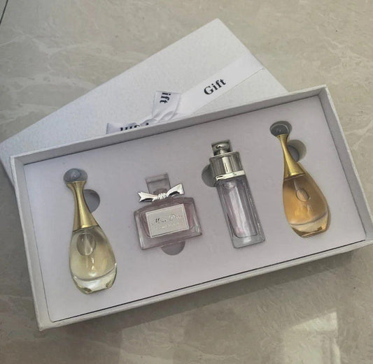 Gift Box Four Piece Set Women Perfume Spray 5ml Floral Scent Lasting Fragrance Pheromone Eau De Parfum Men Cologne Balminess