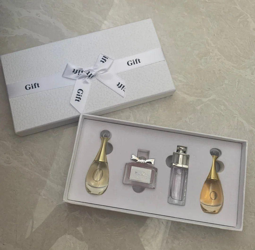 Gift Box Four Piece Set Women Perfume Spray 5ml Floral Scent Lasting Fragrance Pheromone Eau De Parfum Men Cologne Balminess