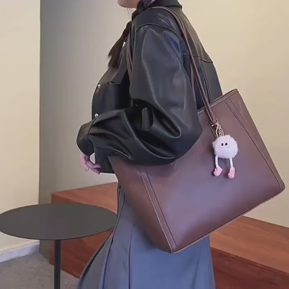 Large Capacity Shoulder Bag Handbag for Commuting and Casual Use Versatile Tote Bag Color Blocking Single Tote Women's Bag